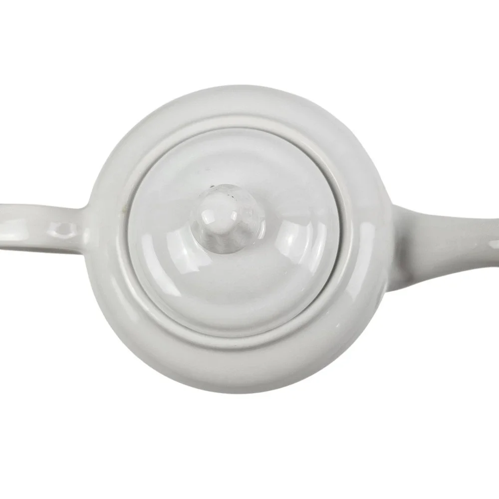 BIA Cordon Bleu White Porcelain Teapot with Lid Made in Brazil Classic Glossy